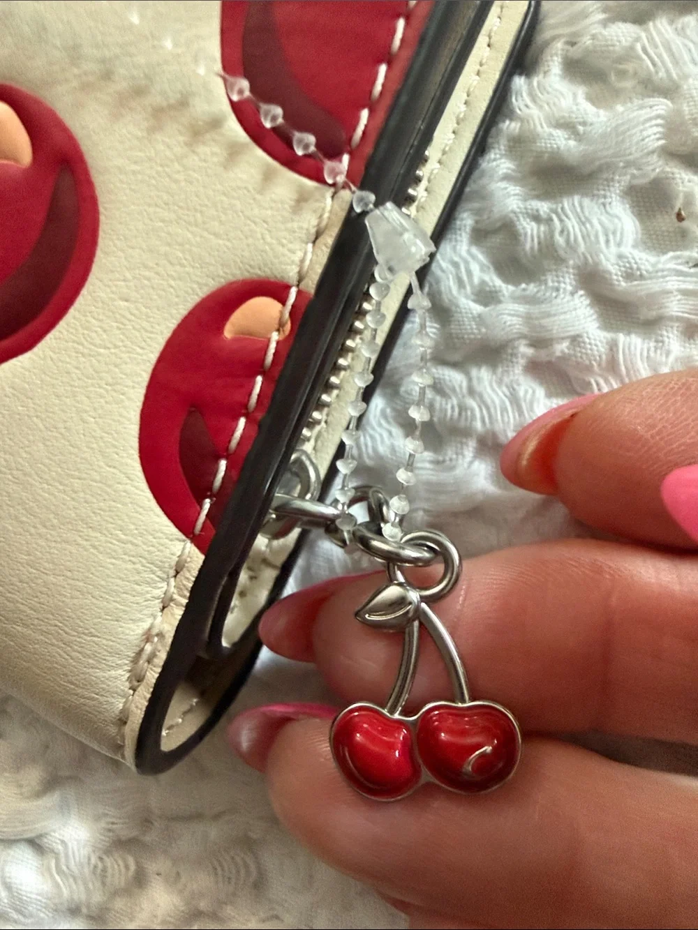 Coach Snap Wallet In Signature Canvas With Cherry Print 🍒 CZ347/CZ618